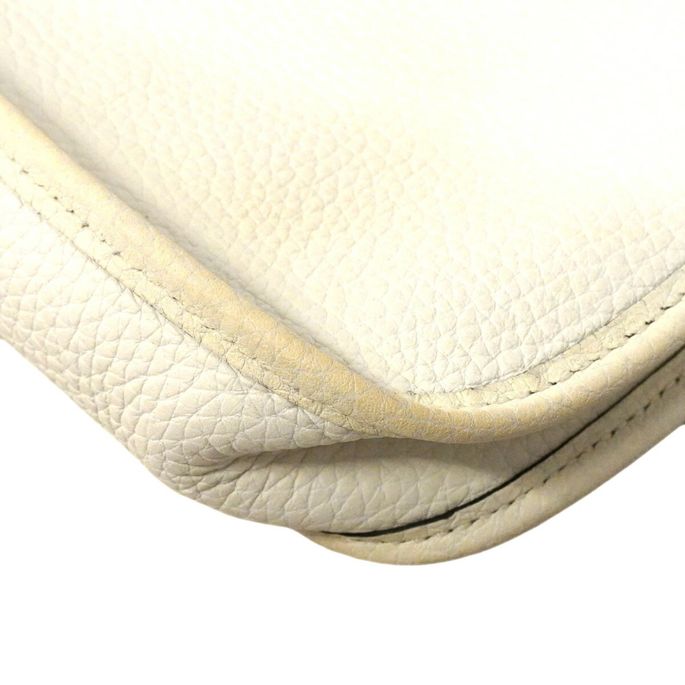 Hermes Evelyne TPM Shoulder Bag, Taurillon Clemence Leather, White, B Stamp, ... - Picture 6 of 9
